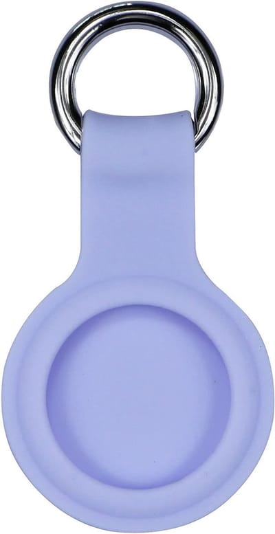 Zachte en Lichtgewicht Silicone Hoes voor AirTag - Anti-Kras Bescherming in Paars, Geschikt voor AirTags 2021, Duurzaam en Stijlvol