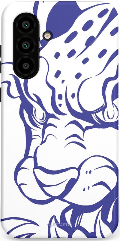 Casetastic Hoesje Geschikt voor Samsung A56 / A36 - Stijlvolle Beschermende Duo-layer Case - Blauwe Panter Hoofd