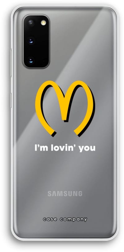 Case Company® - Hoesje geschikt voor Samsung Galaxy S20 hoesje - I'm lovin' you - Soft Cover Telefoonhoesje - Bescherming aan alle Kanten en Schermrand