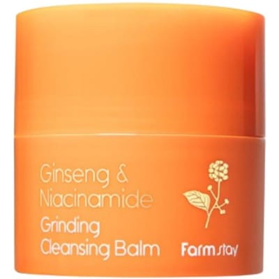 Farmstay Ginseng & Niacinamide Baume Nettoyant à Mouture Éclaircissant Hydratant 50ml