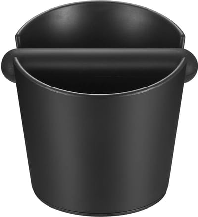 TOVBMUP Knockoutcontainer - Voor accessoires voor koffiezetapparaten - T-stukcontainer - T-stukbox voor koffiezetapparaten - Knockoutcontainer voor koffiedik - Zwart
