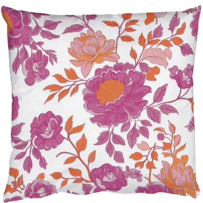 Sierkussens - Kussentjes Woonkamer - 50x50 cm - Bloemenpatroon - Roze - Oranje - Bloemen