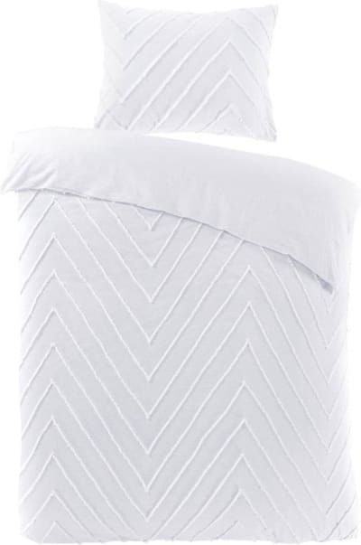 Papillon Valencia Dekbedovertrek - Eenpersoons - 140x200/220 cm - Wit