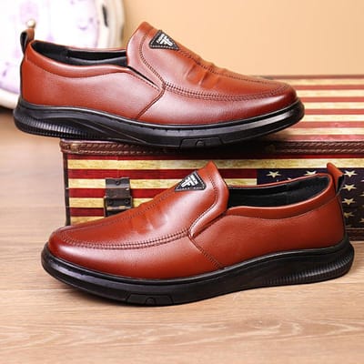 Nieuwe Heren Leren Schoenen Zachte Zool Alles-passende Casual Schoenen Heren Britse Dagelijkse Online Werkschoenen 42