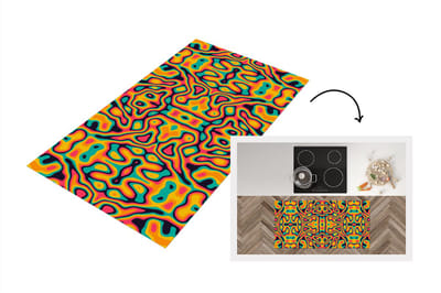 Keukenloper - Loper keuken - Psychedelic - Patronen - Lavalamp - 120x60 cm - Keukenloper vinyl