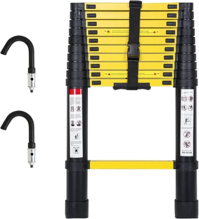 Telescopische Uitschuifbare Ladder 3.2 Meter met Haken - Max 150 kg