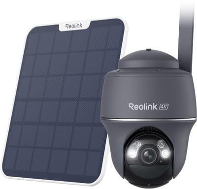 Reolink Go PT Ultra - 4G LTE 4K 8MP Draadloze Batterij-buitencamera - Pan/Tilt - Met Zonnepaneel - Grijs
