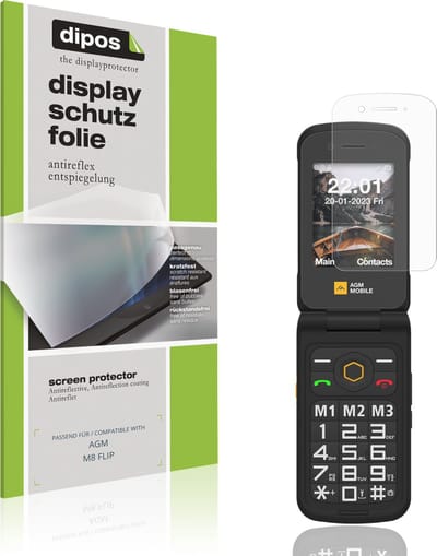 dipos – 4x Matte Beschermfolie geschikt voor AGM M8 FLIP | Krasbestendige & antireflecterende Screenprotector Ultra-Thin