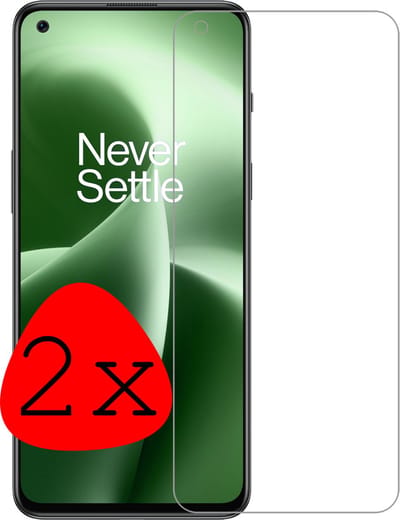 Screenprotector - 2 Stuks Geschikt voor OnePlus Nord 2T - Extra Sterk - Beschermglas - Gehard Glas - Tempered Glass - Screen Protector