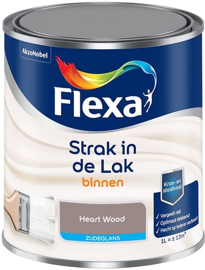 Flexa - Strak In De Lak Binnenlak Zijdeglans - Heart Wood - Mengverf - 1 L