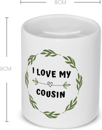 Akyol - i love my cousin Spaarpot - Neef - liefste neef - verjaardag - cadeautje voor neef - neef artikelen - kado - geschenk - 350 ML inhoud