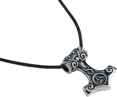 etNox magic and mystic Thor's Hammer Hanger zwart-zilverkleurig