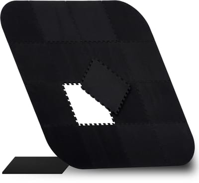Zwembadtegels - 17-delig - 216x216 cm - foam - zwart
