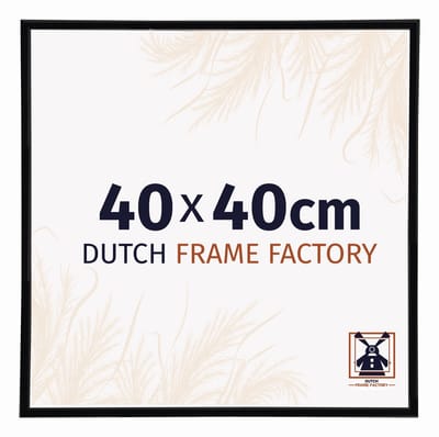 Fotolijst 40x40 cm - Kunststof - Zwart Hoogglans - Angers