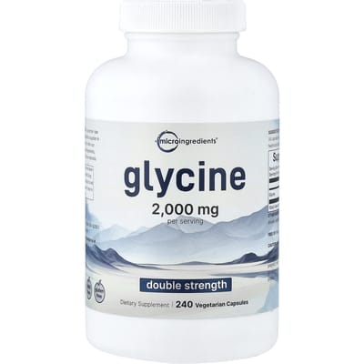 Micro Ingredients, Glycine, 240 Plantaardige Capsules (500 mg per capsule)