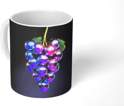 Mok - Koffiemok - Paars - Disco - Feest - Druif - Mokken - 350 ML - Beker - Koffiemokken - Theemok