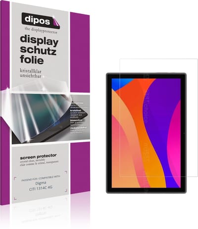 dipos – 2x Beschermfolie geschikt voor Digma CITI 1314C 4G | Krasbestendige & heldere Screenprotector Ultra-Thin