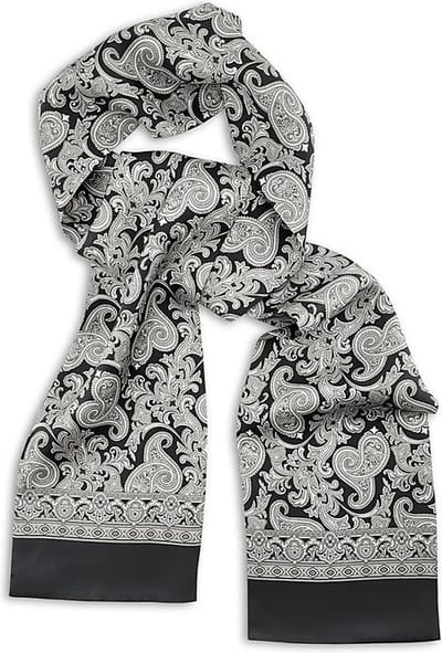 We Love Ties - Sjaals - Herensjaal Piron Paisley - zwart / grijs / wit