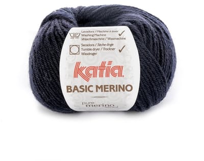 Katia Basic Merino - 05 donker marineblauw - Wol/Acryl Garen