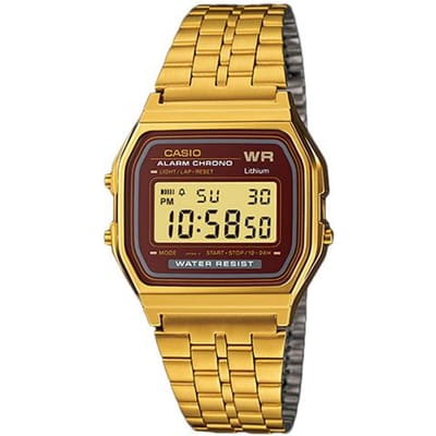 Casio YOUTH serie - metalen kleine vierkanten, klassieke retro kleine vierkanten, waterdicht, kwartsuurwerk, Japanse en Koreaanse horloges, dames A159WGEA-5 goud