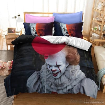 Stephen King's It Twin Full Queen King Dekbedovertrekset HD Dekbedovertrek Beddengoed voor Kinderen Beddengoedsets Slaapkamerdecoratie EU Double 200x200cm
