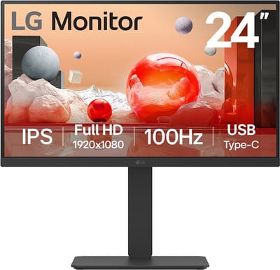 24" LG 24BA750-B - 1920x1080 (FHD) - 100Hz - IPS - 65W USB-C - KVM switch