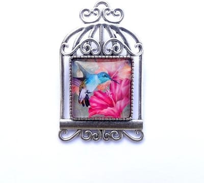 2 Love it Vogelkooi Gray - Broche - Lood & Nikkelvrij