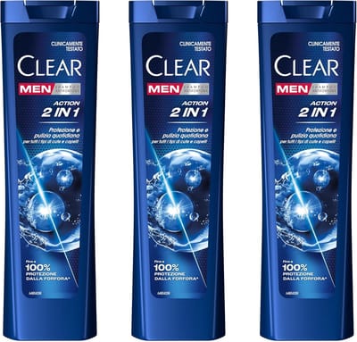 Clear Men Shampoo - Anti Roos - Dagelijkse verzorging - Shampoo voor alle haar- en hoofdhuidtypes 6x360ml