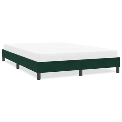 vidaXL - Bedframe - zonder - matras - 140x220 - cm - fluweel - donkergroen