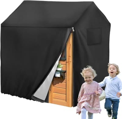 Speelhuis Hoes - Buiten Beschermhoes - Kinderspeelplek Beschermen - Waterdicht Weerbestendig - 145x145x160cm - Zwart