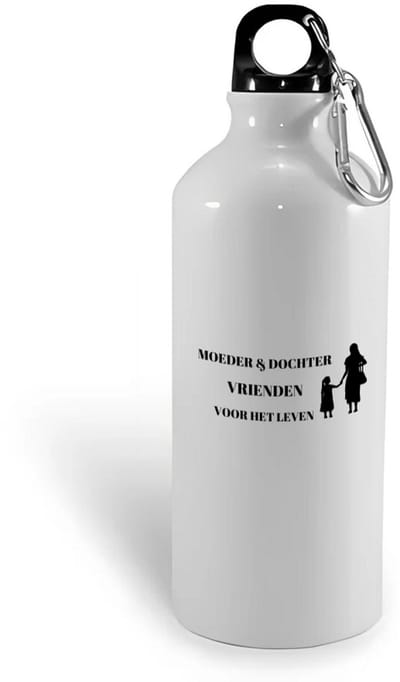 Hacebo® - moeder en dochter vrienden voor het leven waterfles - Dochter - moeder/dochter - Moeder cadeautjes - moederdag - verjaardag - geschenk - kado - dochter - dochter artikelen - verjaardag dochter - water fles - 400ML