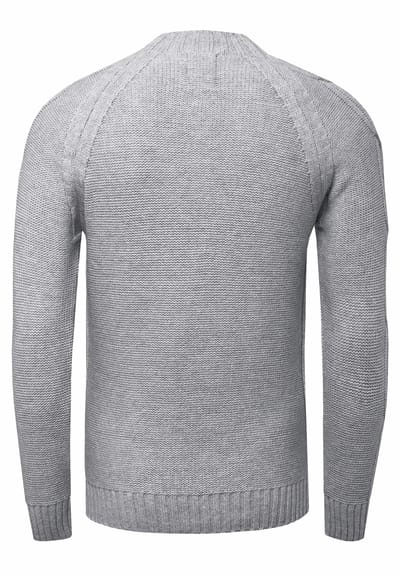 Chunky effen kleur trui met hoge kraag