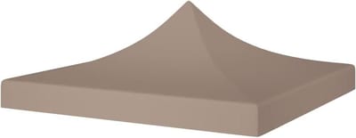 Partytent Dak - Tentdak Vervanging - Feestelijke Gelegenheden - Waterafstotend Materiaal - 2x2 m - Taupe