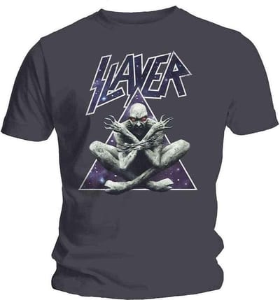 Slayer - Triangle Demon heren unisex T-shirt donkergrijs - S