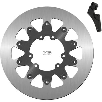 Set van combinatie van een solide zwevende schijfrem voor een motorfiets en montagebeugels. NG Brake Disc 724SPK15