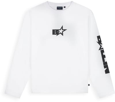 Ballin Amsterdam - Jongens Boxy fit T-shirts Crewneck LS - White - Maat 8