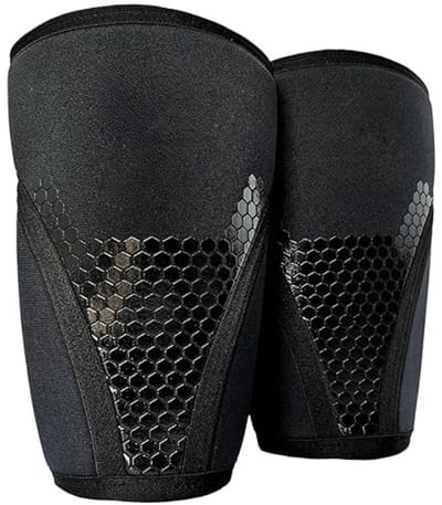 Knee Band - Kniebeschermers - 7 mm Neopreen Compressiekniebandage - Kniebandages voor Crosstraining - Gewichtheffen - Powerlifting - Squats - S - Zwart