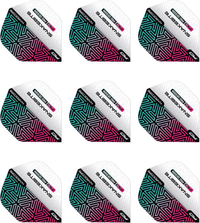 Dart Flights Set - 9 Stuks – Hardcore Premium Wit en Regenboog Ontwerp – Geschikt voor alle schachten