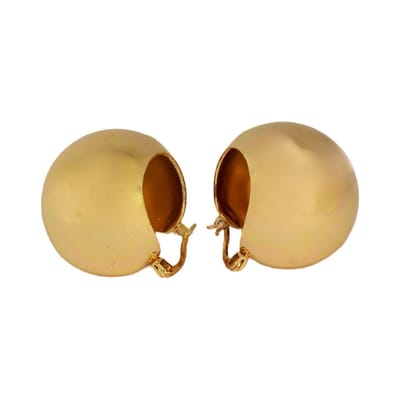 Gold Big Ball Earrings