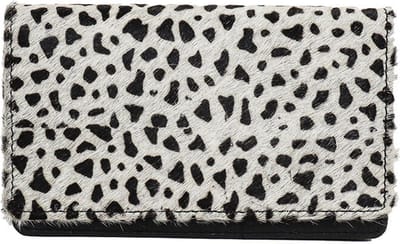 Bear Design Animal Leren Overslagportemonnee - Black Dot