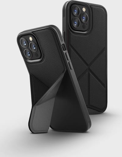 Uniq Hoesje - iPhone 13 Pro Max Case - Geschikt voor iPhone 13 Pro Max - Uniq Transforma Backcover MagSafe - donkergrijs
