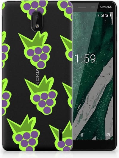 Nokia 1 Plus Siliconen Case Druiven
