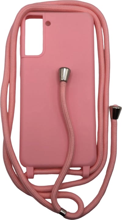 Siliconen Backcover hoesje met Koord - TPU/Siliconen - Koord - Geschikt voor Samsung Galaxy S21 - Roze