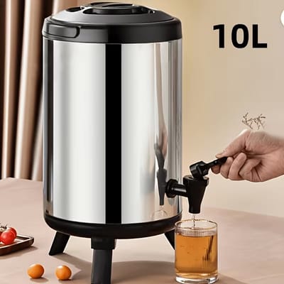 10L RVS Geïsoleerde Drankdispenser met Kraan – Thermos Thee- & Sapdispenser voor Feest & Horeca