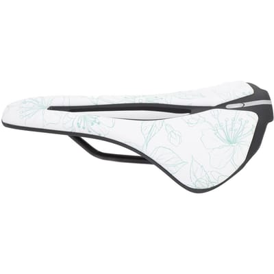 Fietszadel Zitting Zacht EVA PU Leer Holle Ventilatie Staal Antislip Fietszadel voor Mountain white