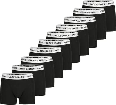 Jack & Jones Heren Boxershorts JACANTON Zwart XXL Ondergoed met Elastische Softband