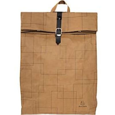 Exacompta Eterneco rugzak, in lederlook, voor laptops tot 14", documenten tot DIN A4, B 320 x D 130 x H 430 mm, papier, bruin