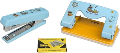 Kinder Prikker en nietmachine set Piraten thema voor school en kantoor