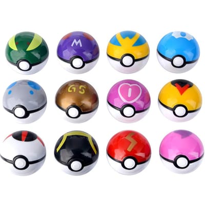 Speelgoed Model 12 Stuks/Set Pokemon Pikachu Actiefiguur Pokeball Pokemon Poke Bal Charizard Anime Poppen Verjaardag Kinderen Cadeau yellow