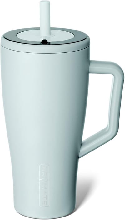 30 oz Lekvrije Geïsoleerde Beker met Handvat en Rietje - Roestvrij Staal